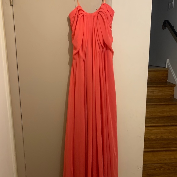 Jill Jill Stuart Pink Strapless Chiffon Gown - Picture 5 of 5